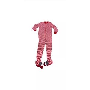 Nick and Nora Unisex Sock Monkey Flannel Christmas Footed Pajamas Size Medium